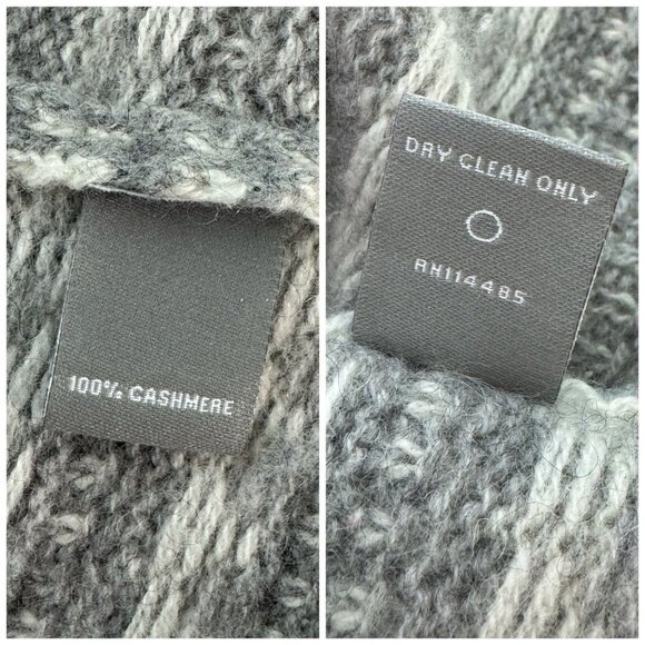 Neiman Marcus 100% Cashmere Collection Open Front Striped Pattern Womens Size SM - Picture 7 of 8